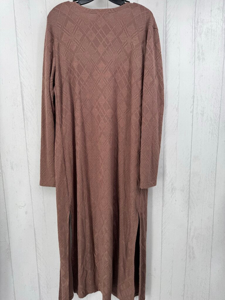 M textured l/s duster