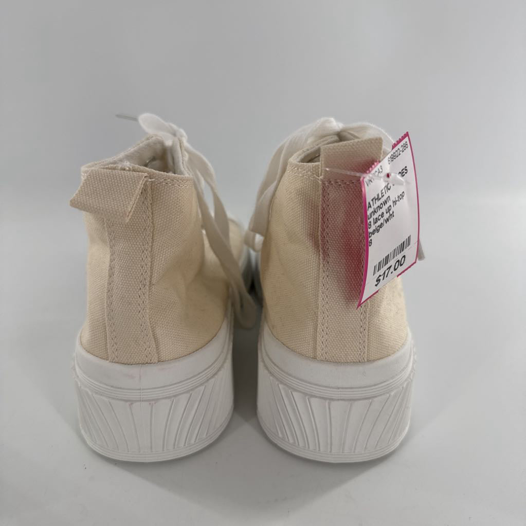 8 lace up hi-top sneaker