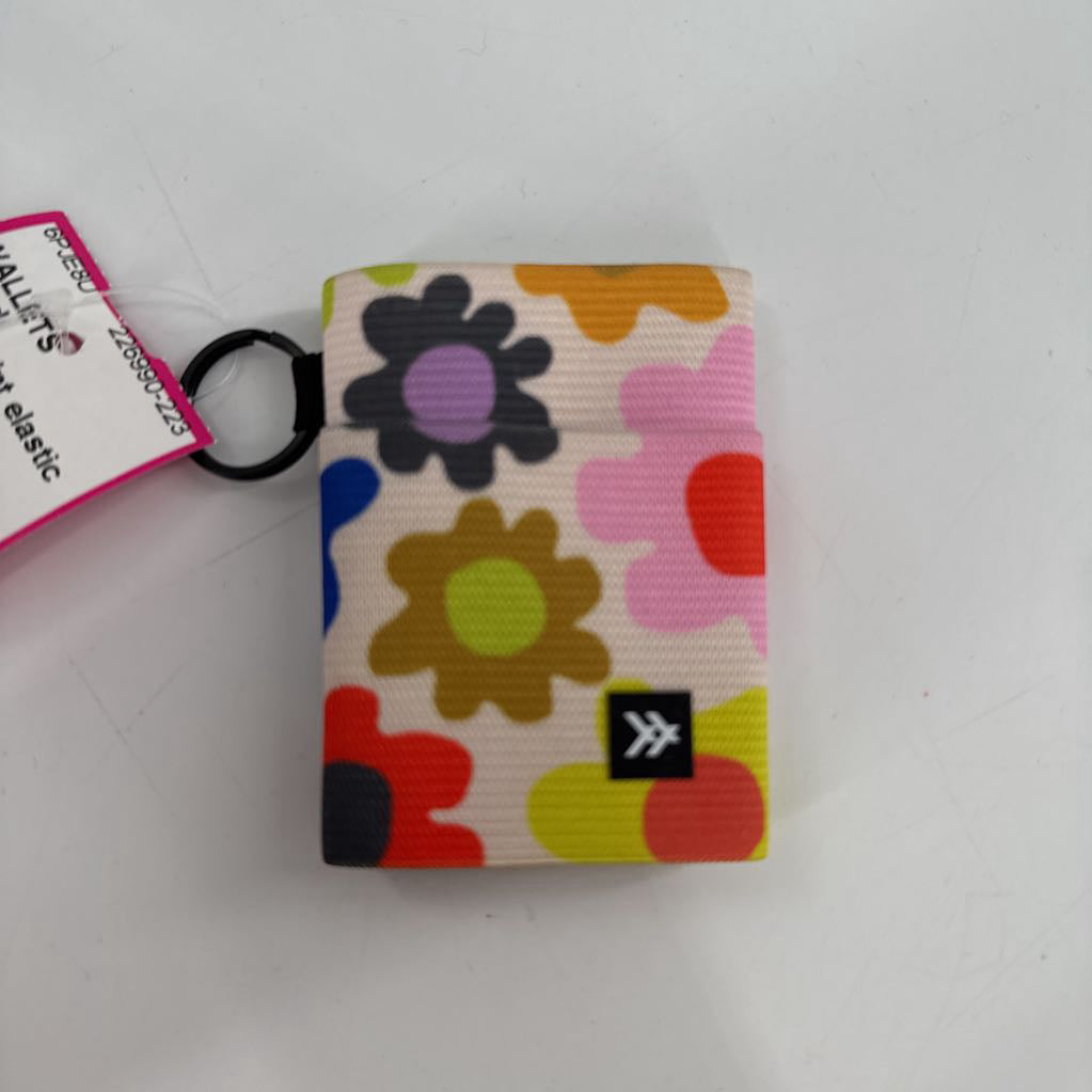flower print elastic wallet