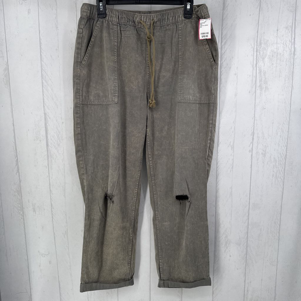 L pull on cuffed pant