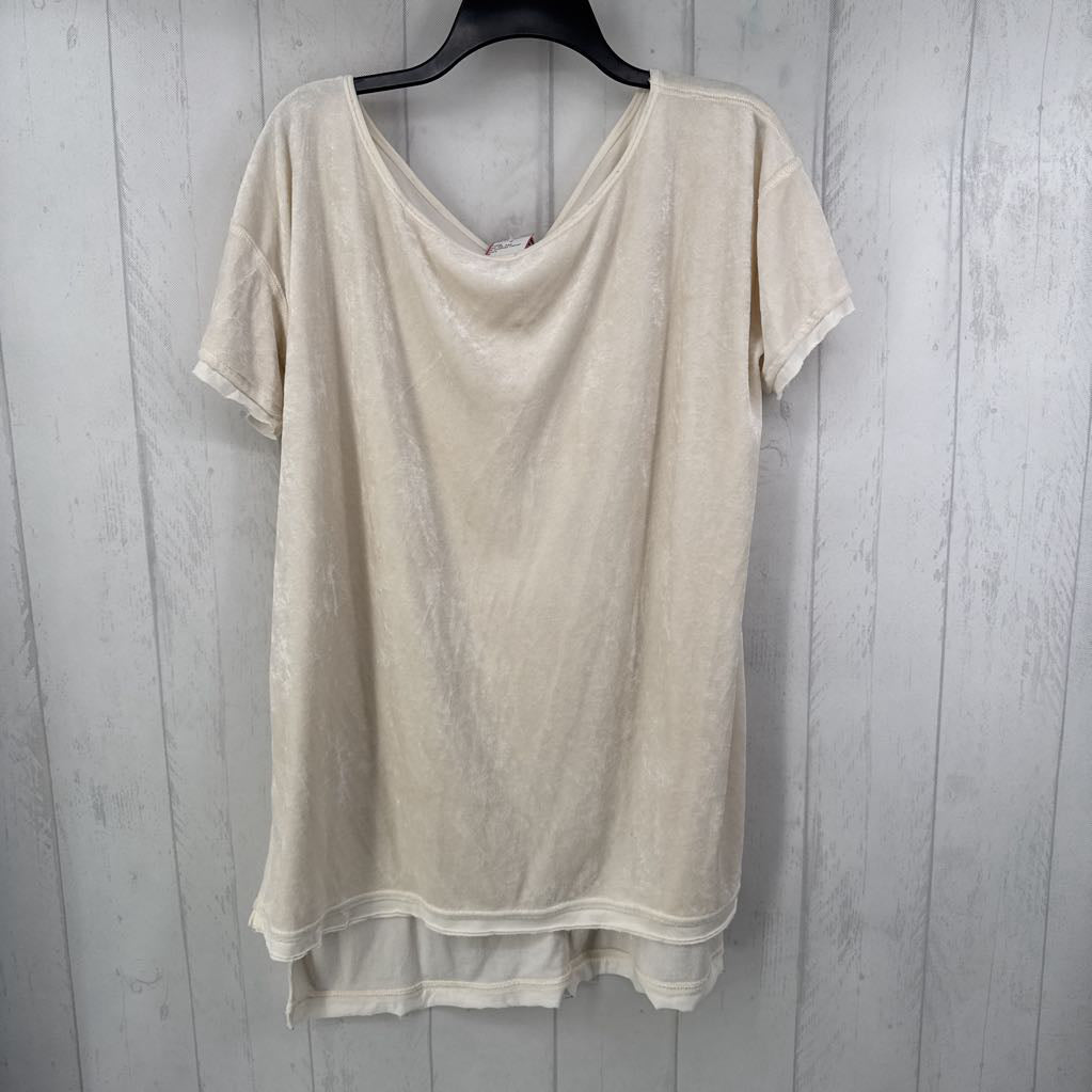 M crushed velvet s/s top