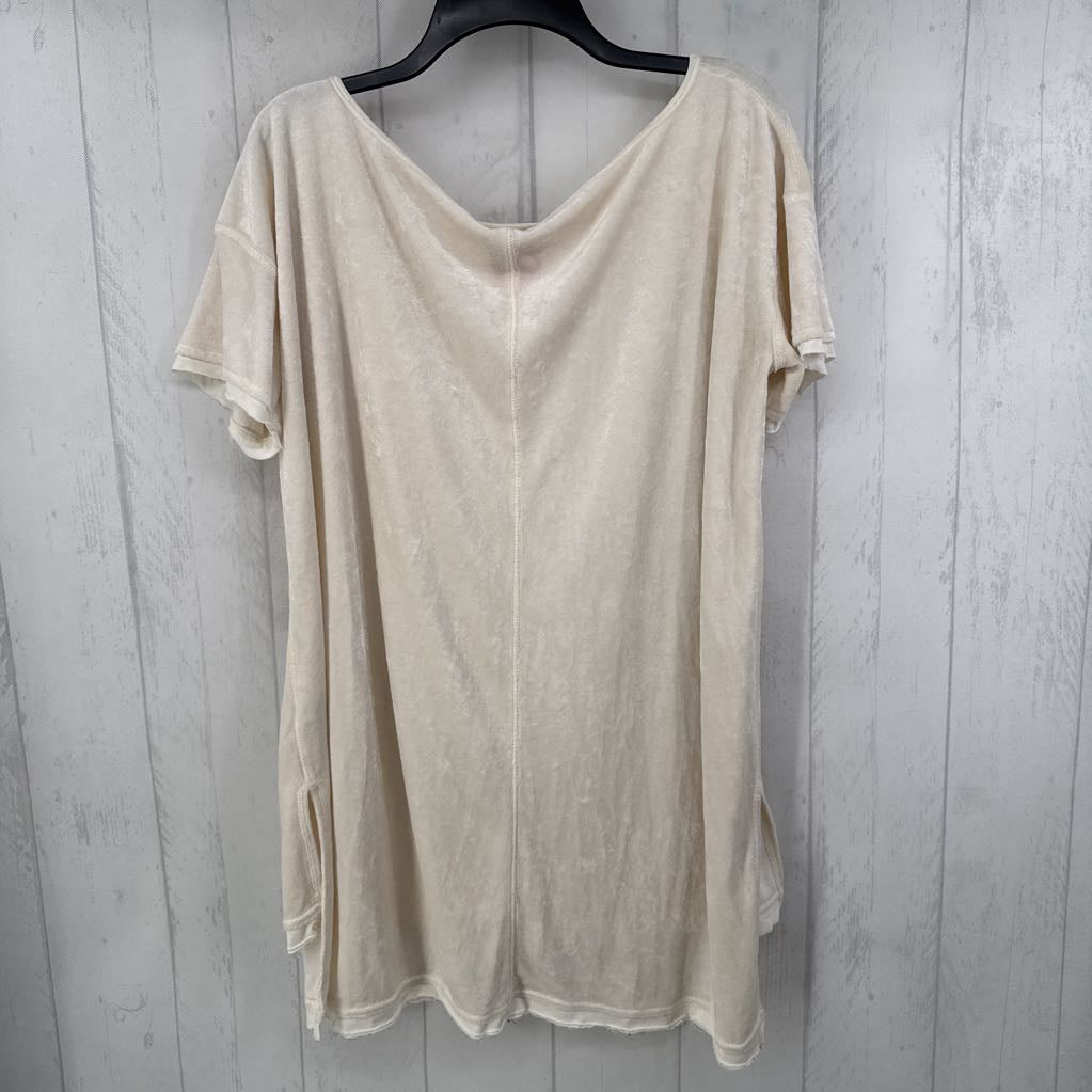 M crushed velvet s/s top