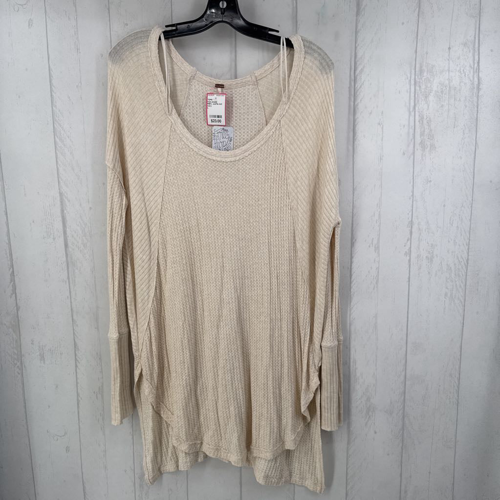 R68 L waffle knit dolman slv tunic