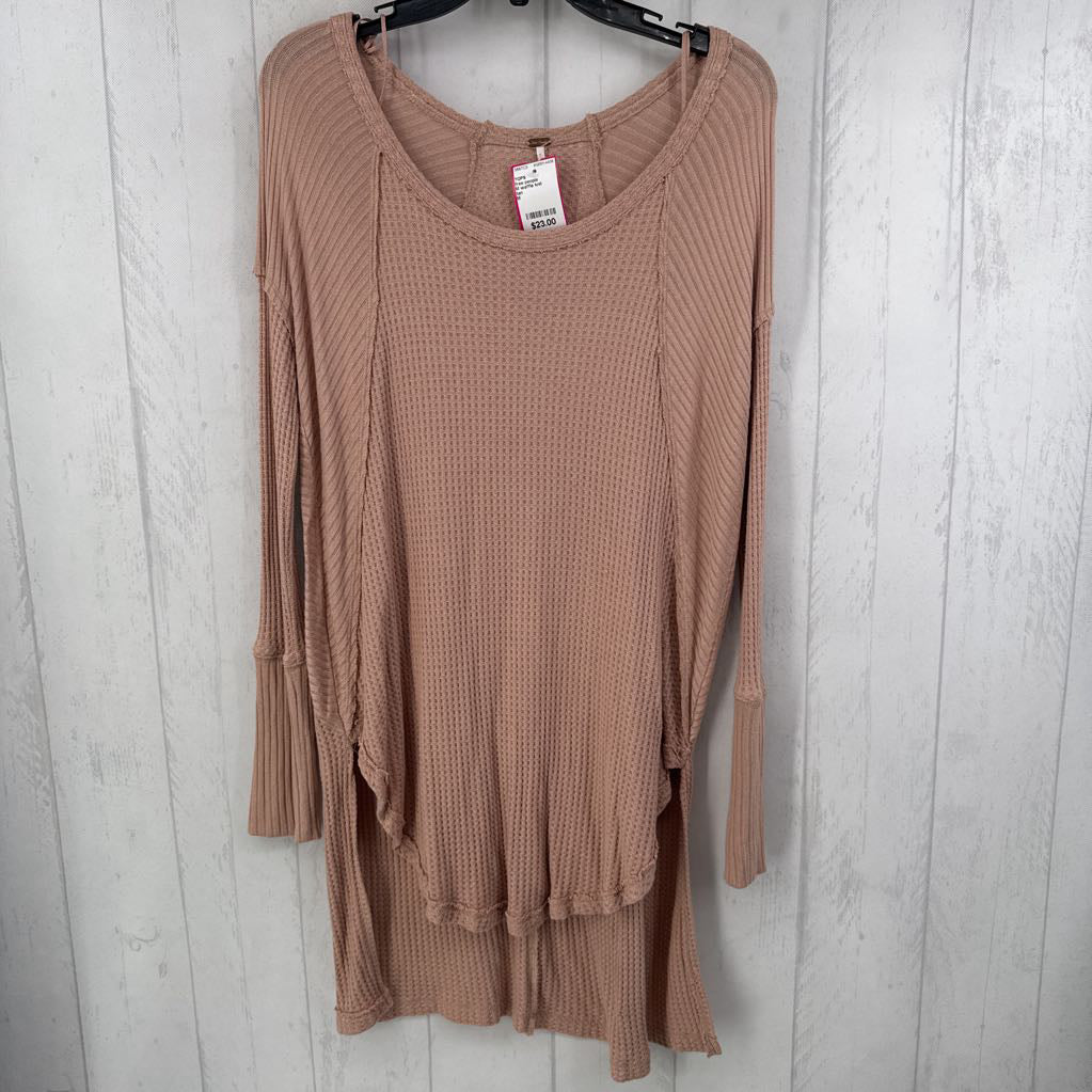 M waffle knit dolman slv tunic