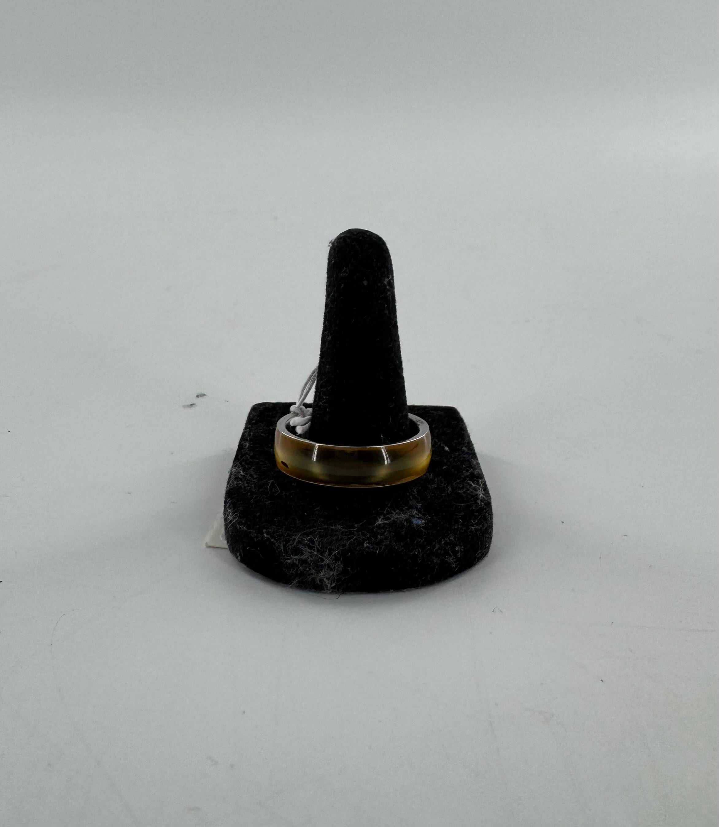 stainless steel enamel ring sz 9