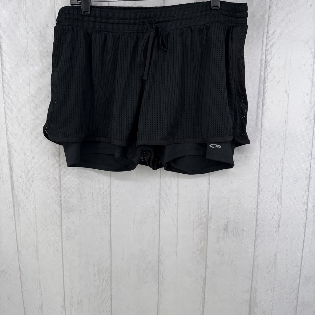 XXL mesh layered shorts