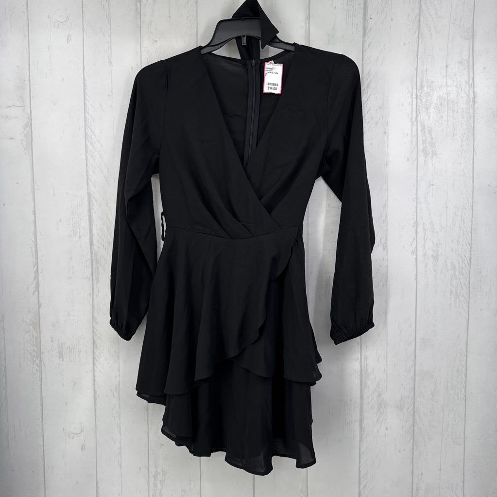 S l/s wrap ruffle dress w/ belt