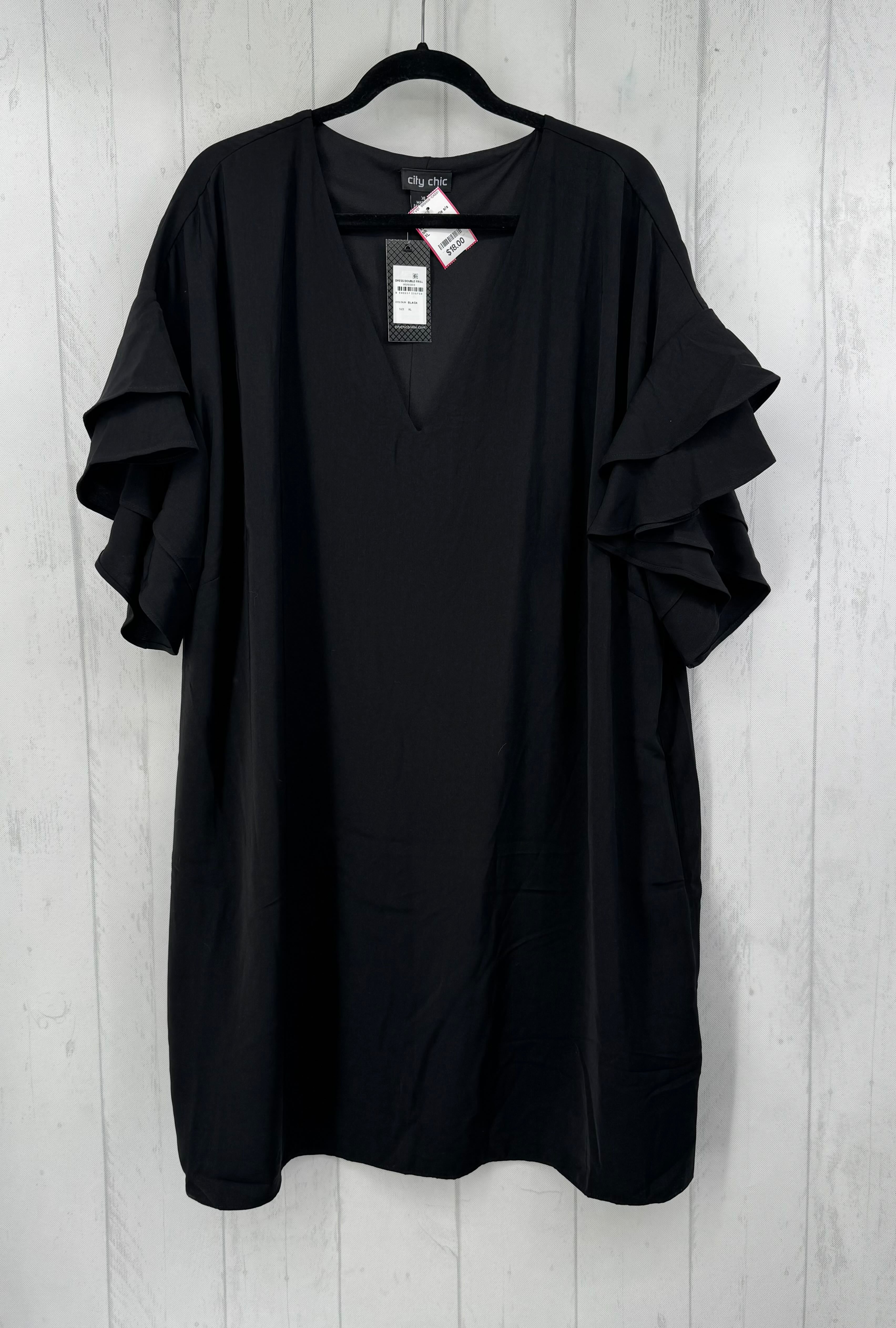 XL tiered ruffle s/s dress