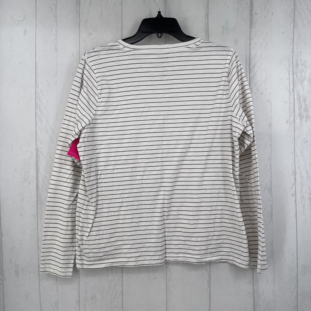 L striped crewneck l/s tee