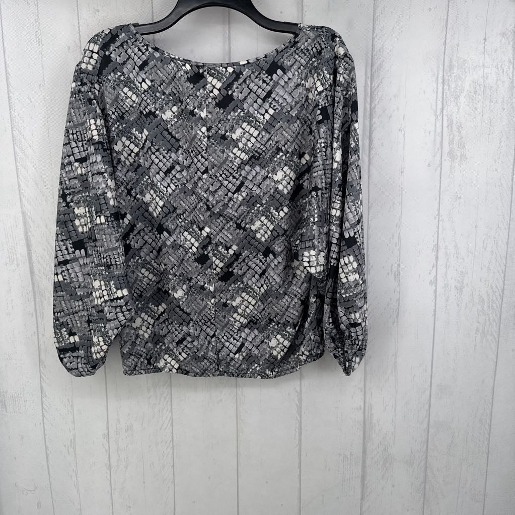 2 l/s snake skin print top