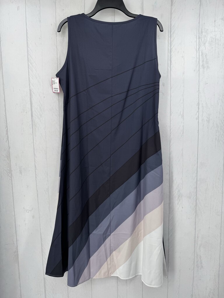 XL striped slvls dress