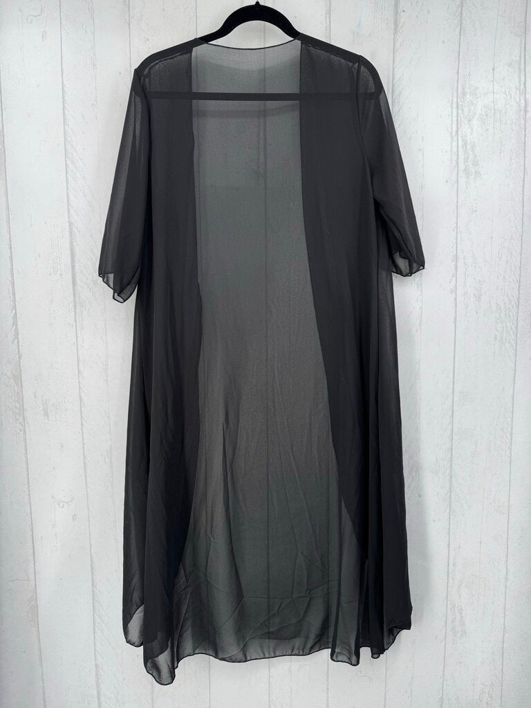 L semi sheer elbow slv cardi