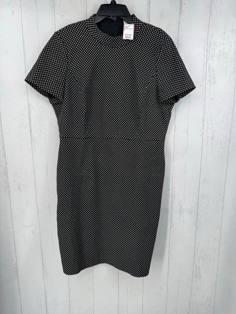 16 printed back zip s/s dress