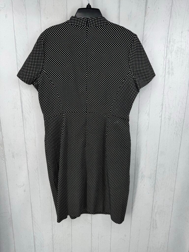 16 printed back zip s/s dress