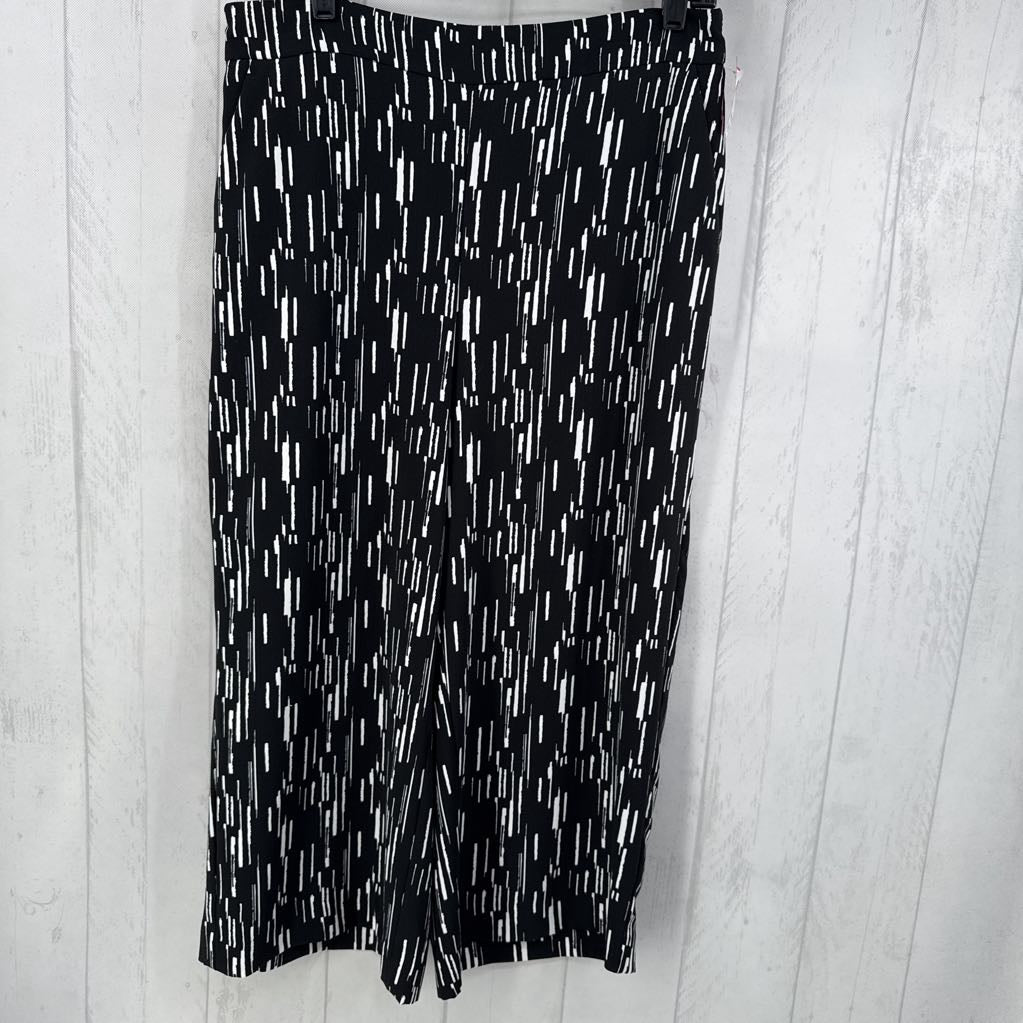L printed wide leg pant