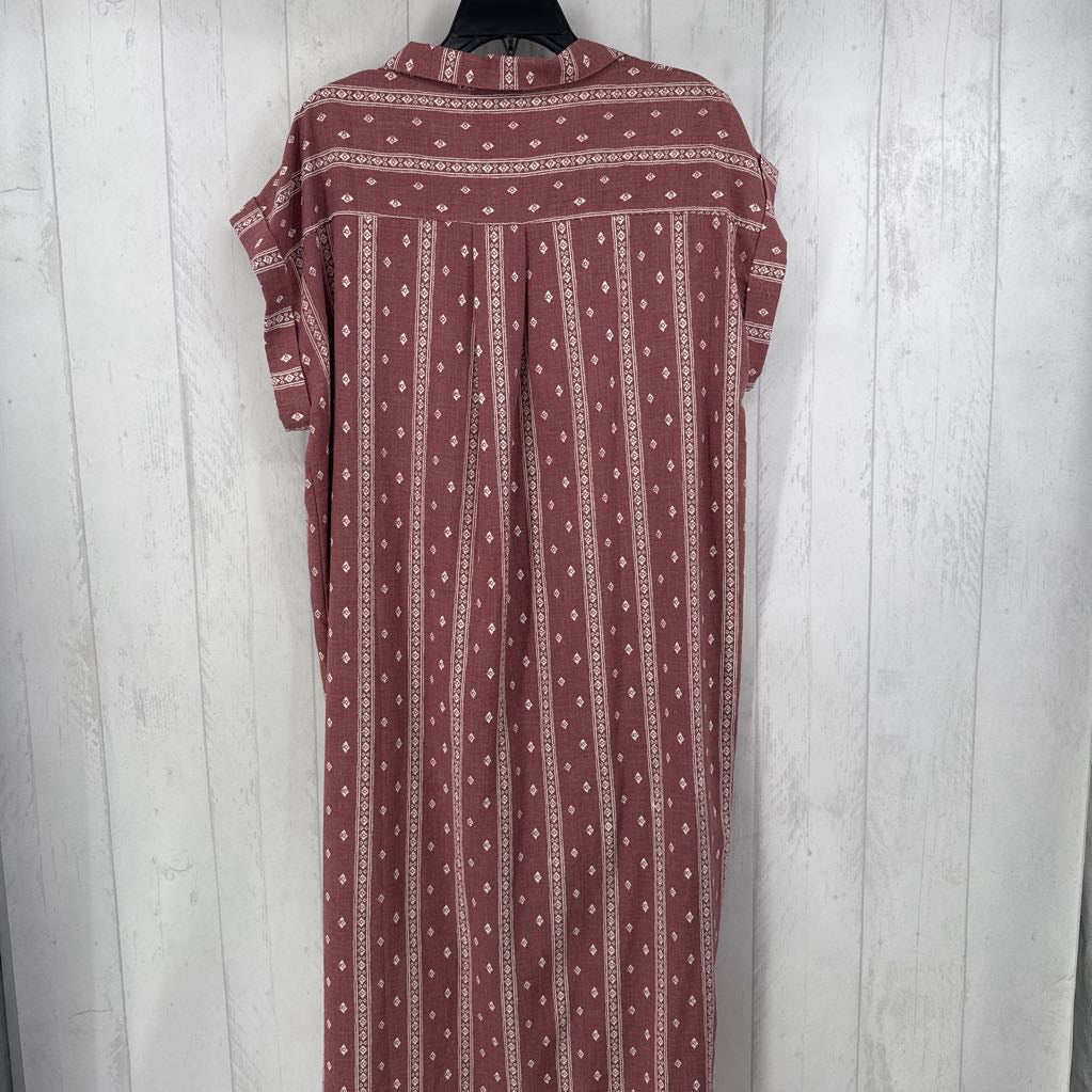 M cuff s/s button shirt dress