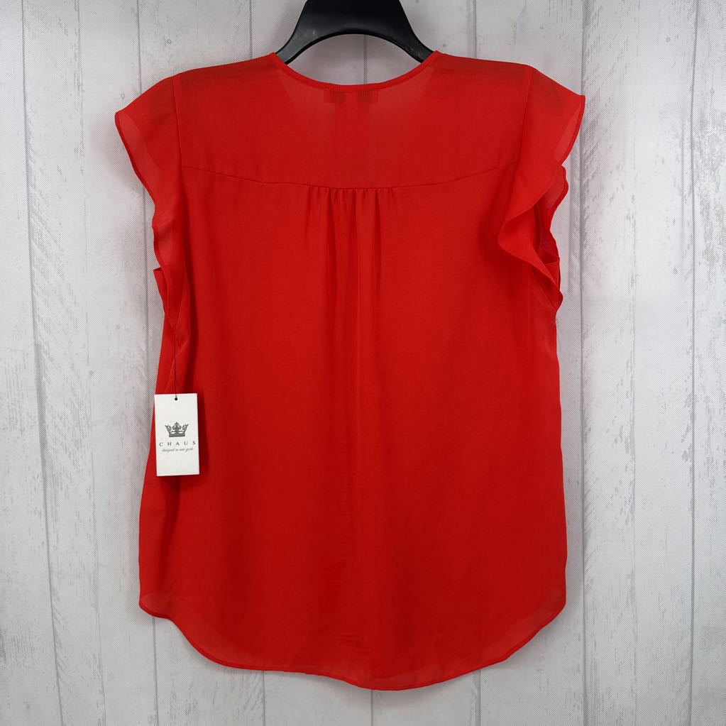 R59 S v-neck flutter slv top