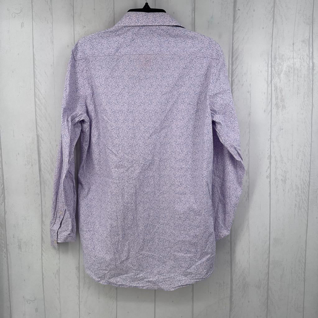 M l/s print button shirt