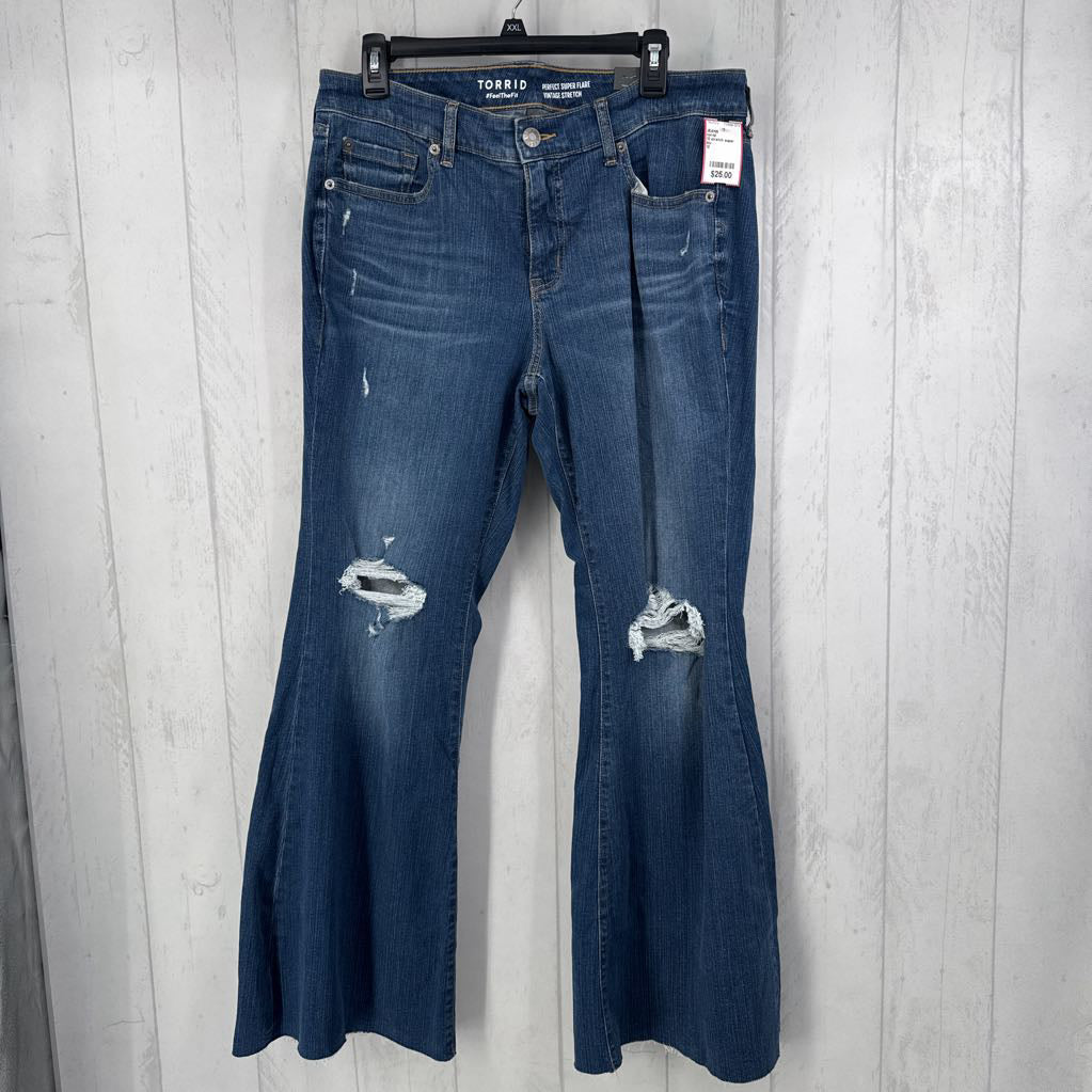 12 stretch super flare jeans