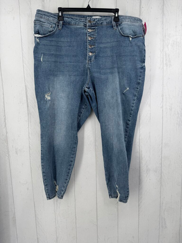 24w distressed skinny jeans