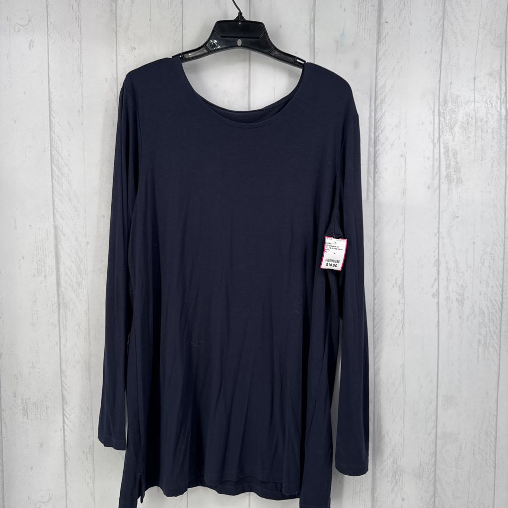 XL l/s scoop neck top