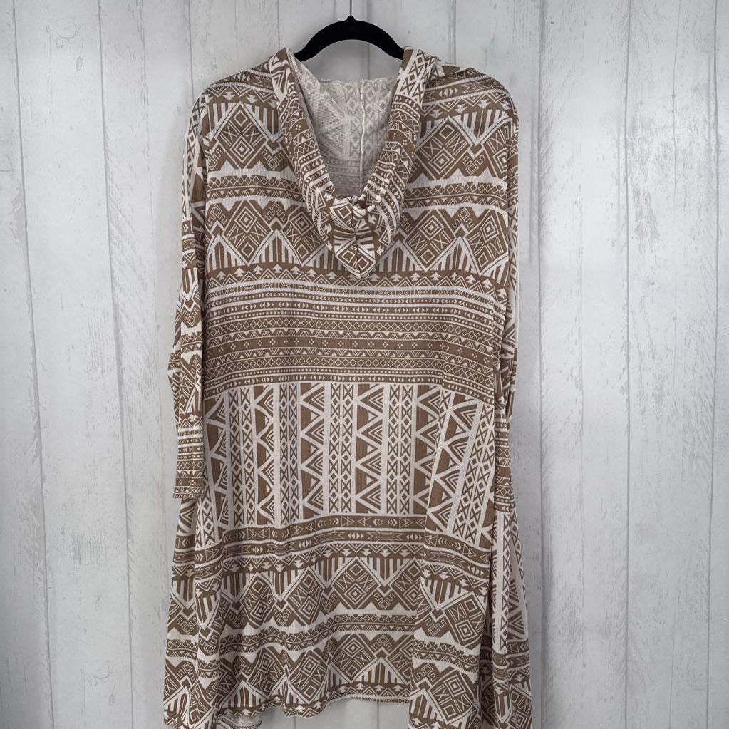 2X printed cardi w/ hood