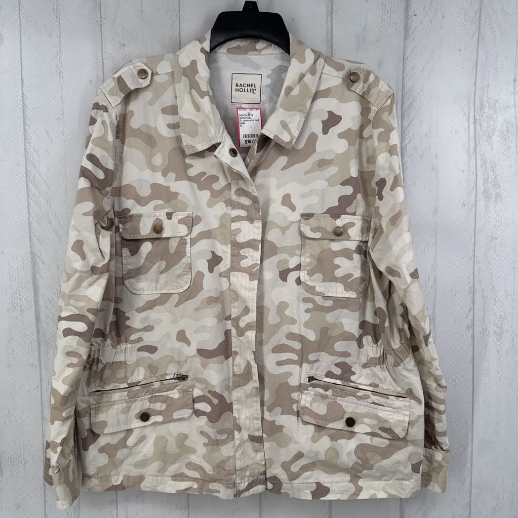 XL camo print twill jacket