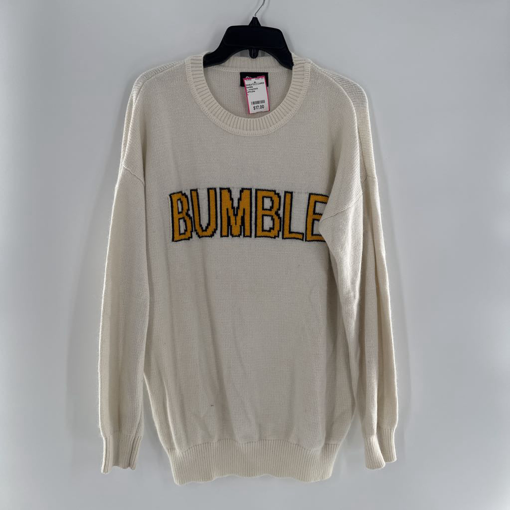 L crewneck novelty sweater(bumble)