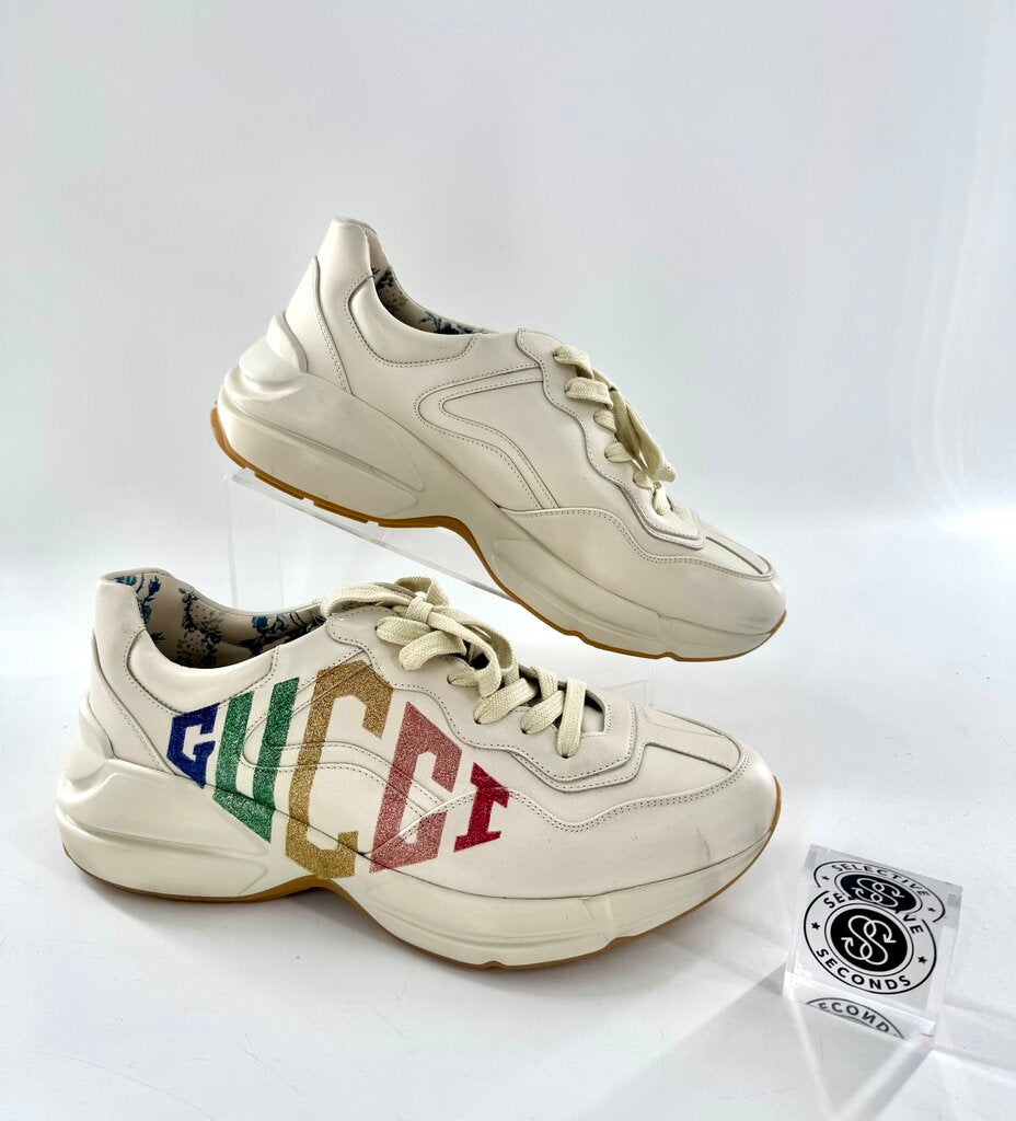 11 glitter logo sneakers