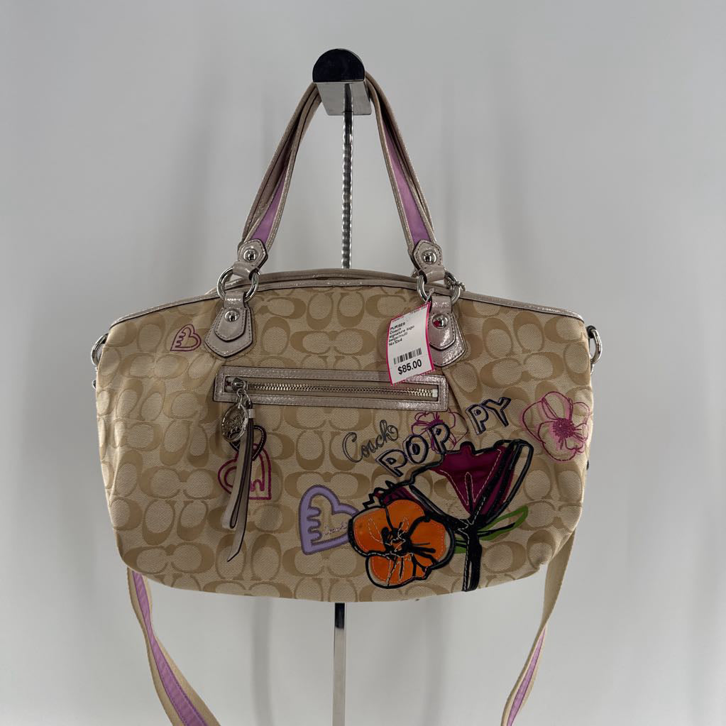 signature logo poppy handbag