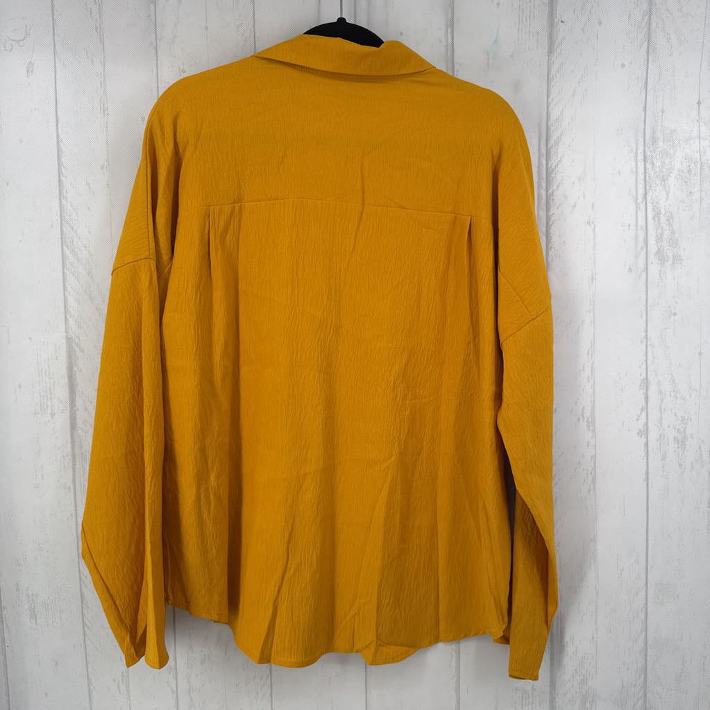 XL quarter button l/s top