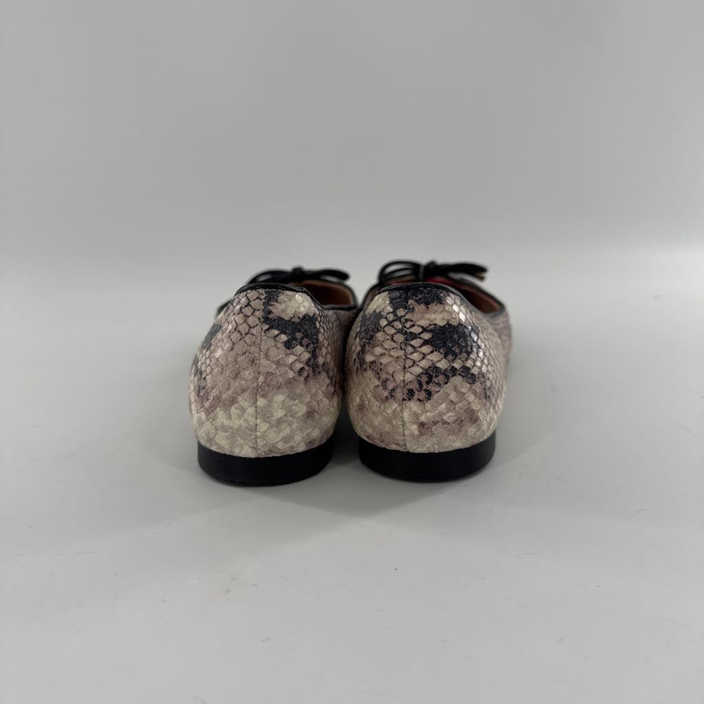 5.5 snakeskin bow flats