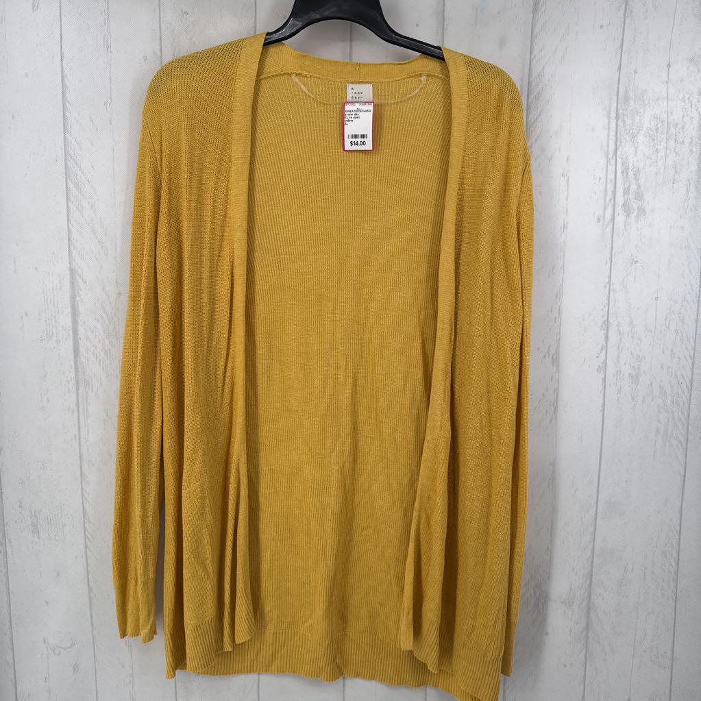 XL l/s open cardigan