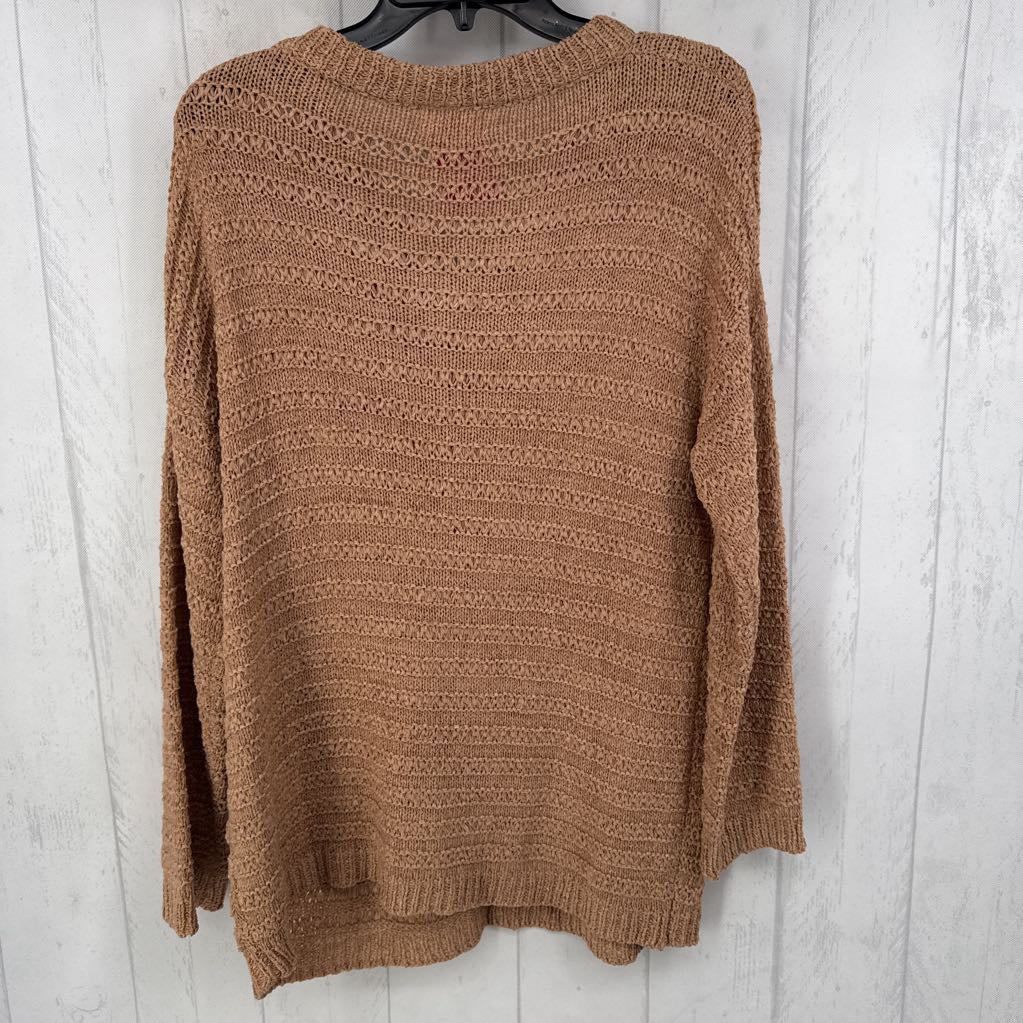 M/L distressed v-neck sweater
