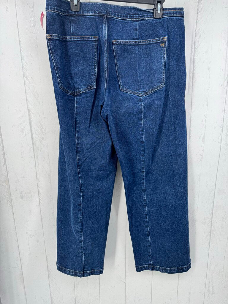 32 hi rise wide leg jean