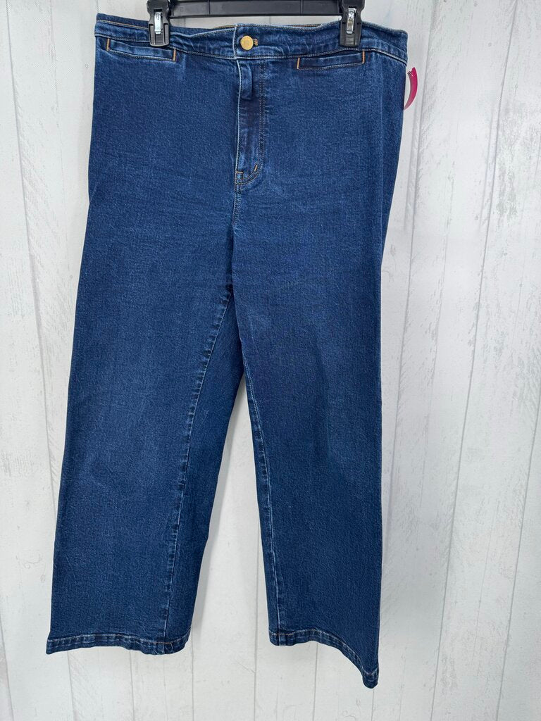 32 hi rise wide leg jean