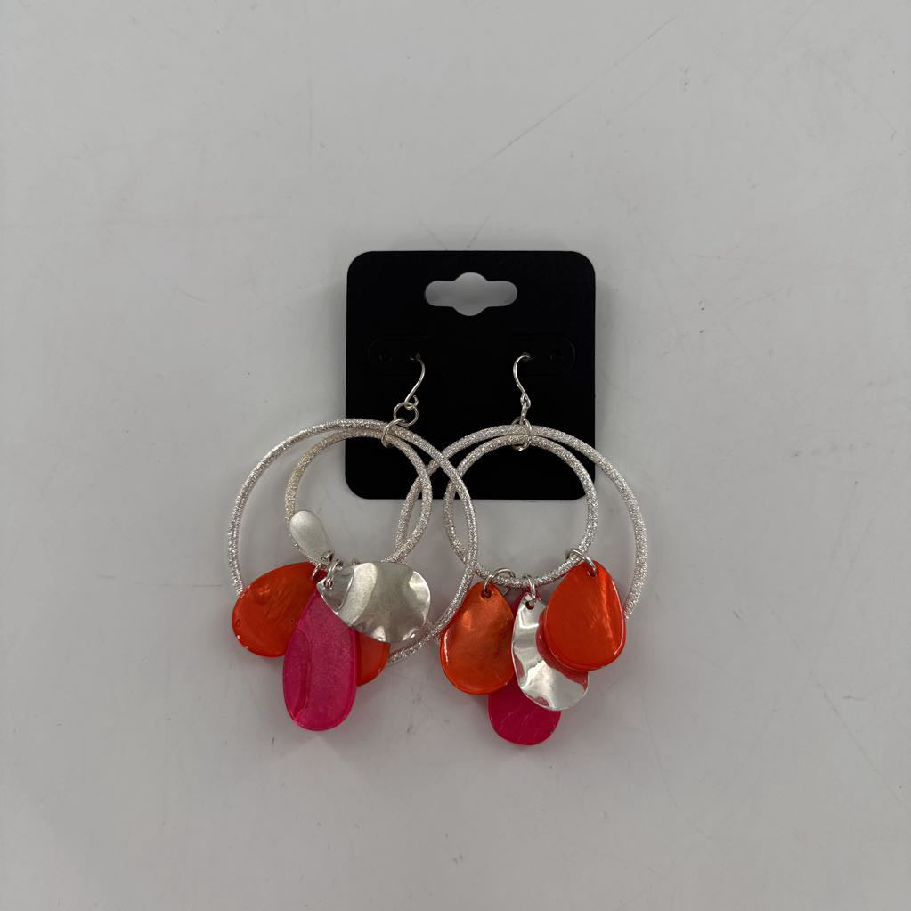 double hoop dangle earrings