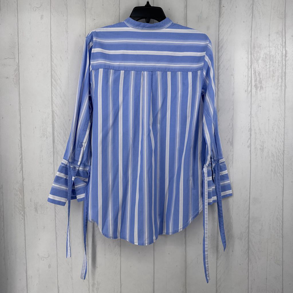 M striped button down l/s top