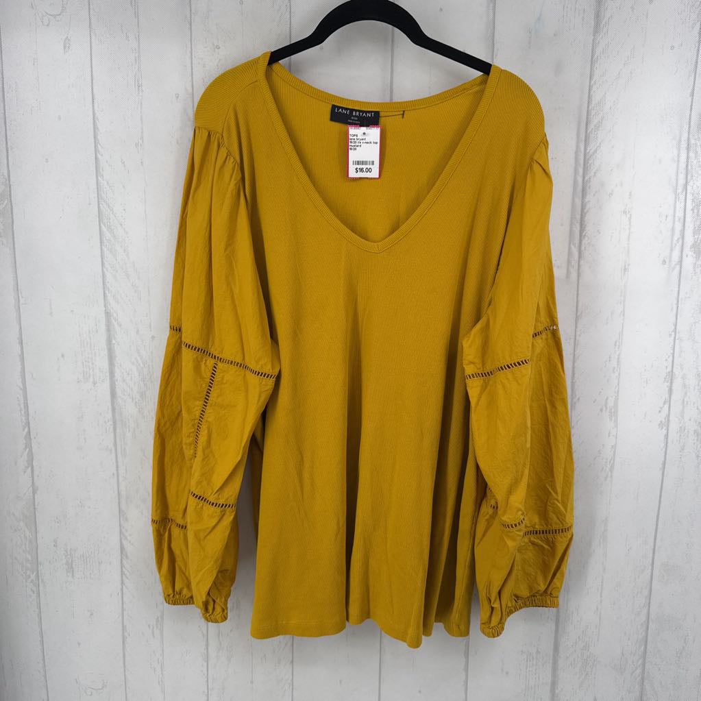 18/20 l/s v-neck top