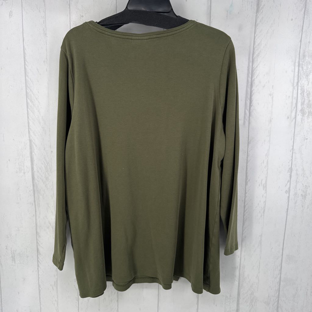 XL 3/4 slv scoop neck top