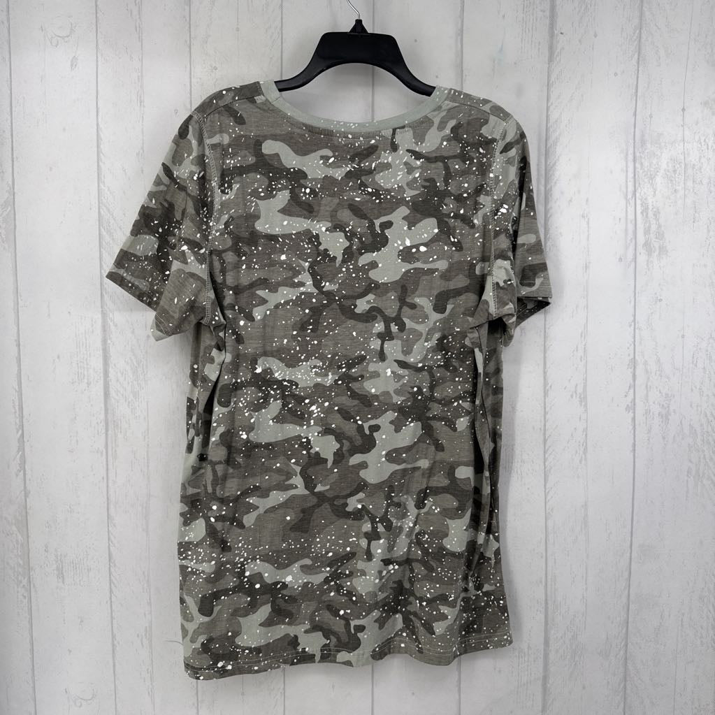 L camo print s/s tee