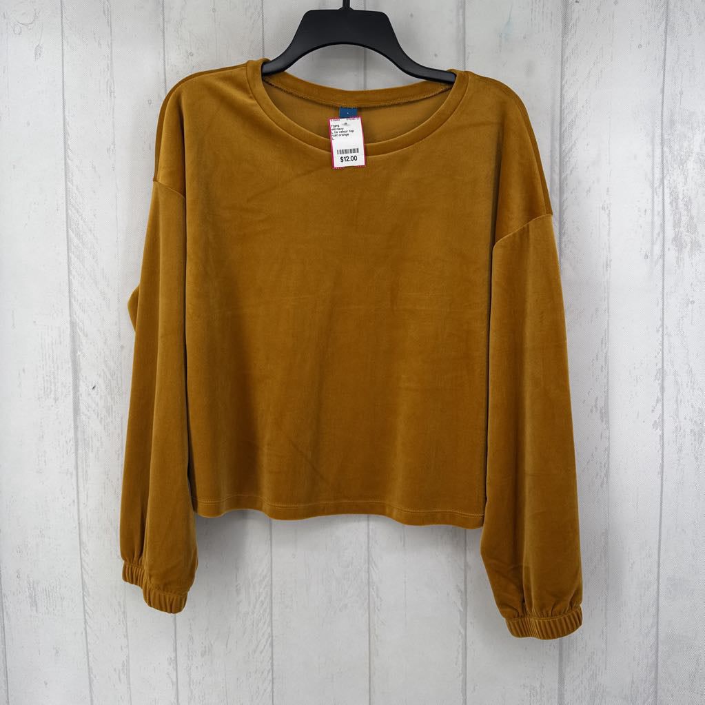 L l/s velour top