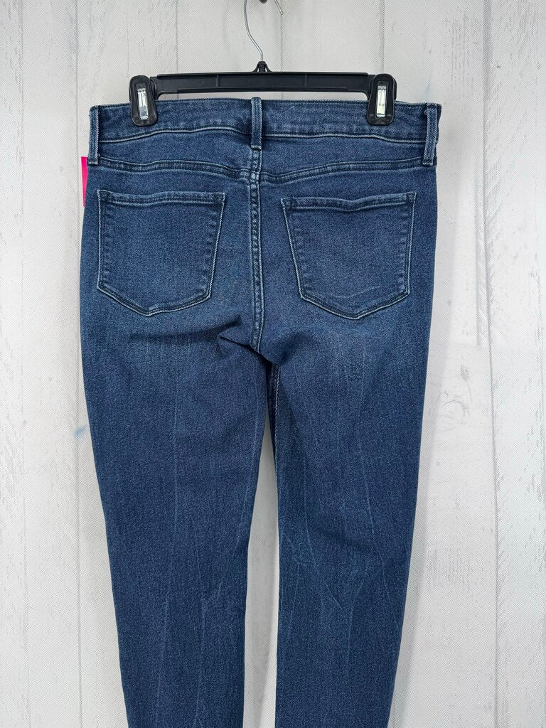 8 mid rise ankle jeans