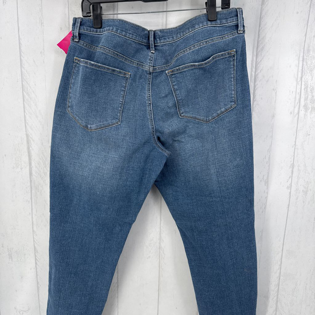 16 straight crop jeans