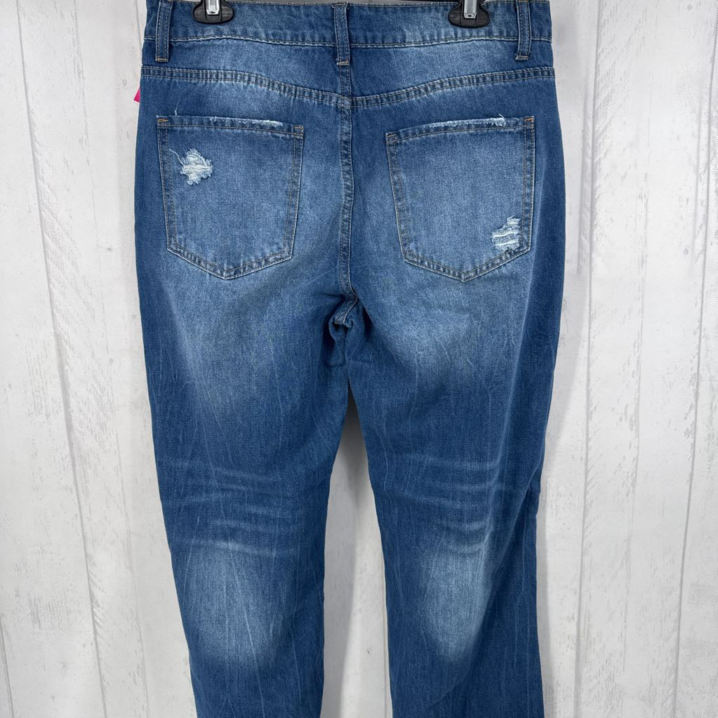 L distressed jeans