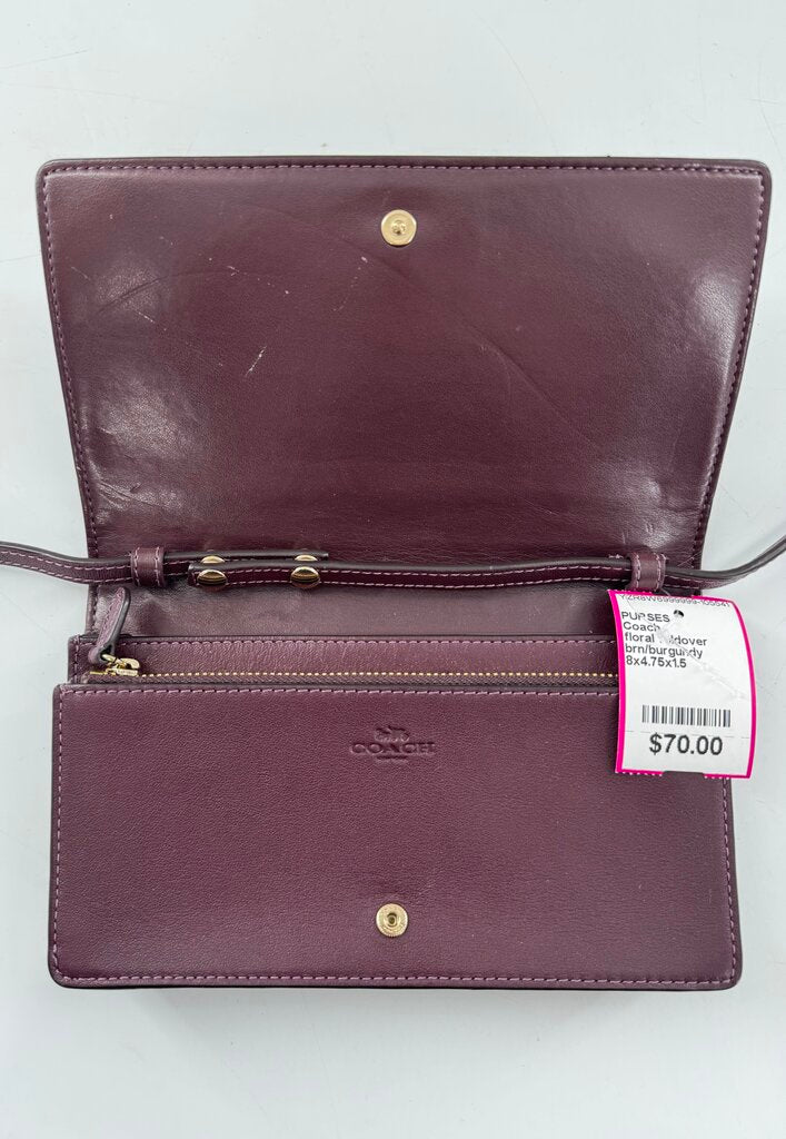 floral foldover crossbody/clutch