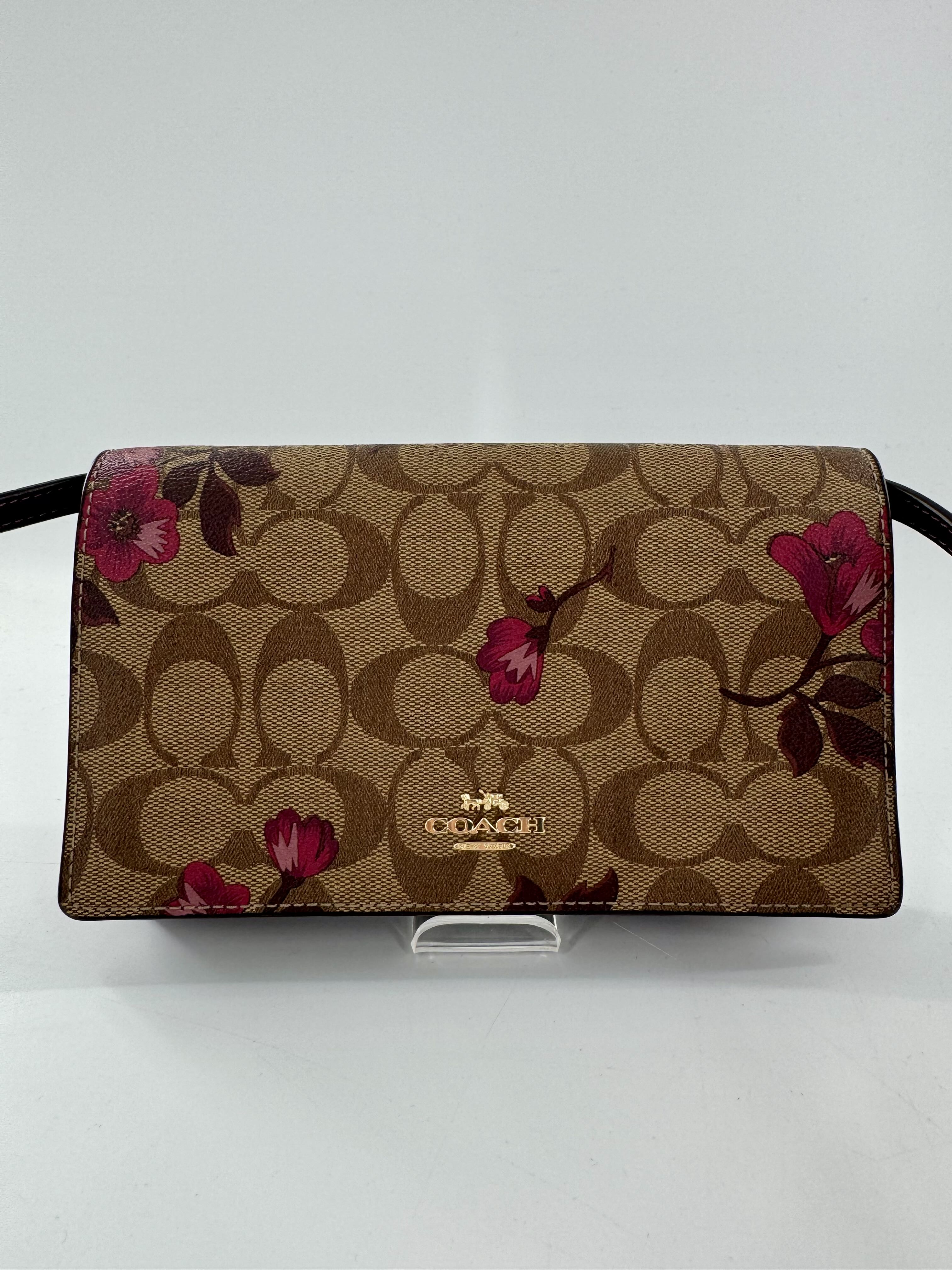 floral foldover crossbody/clutch