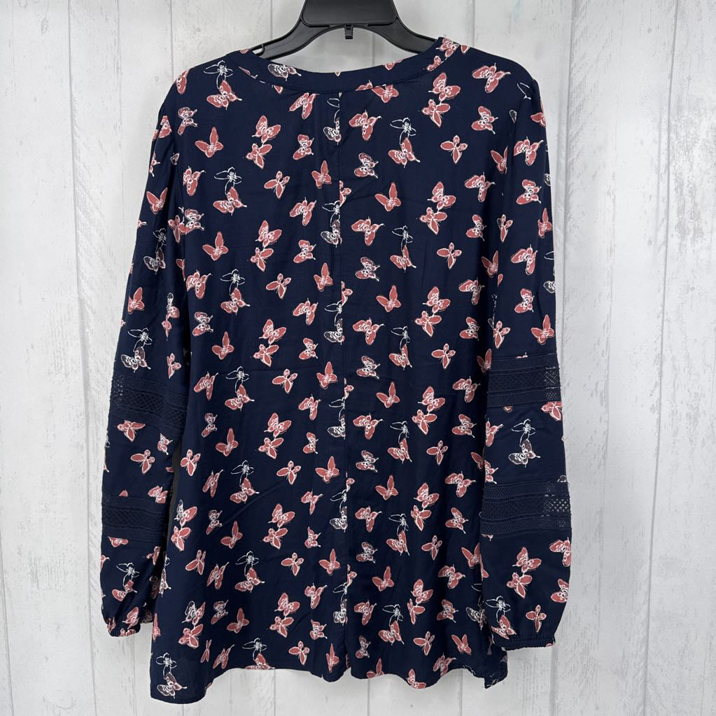 14/16 l/s butterfly button shirt