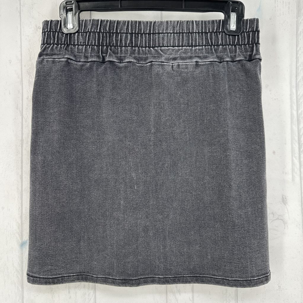 S pull-on denim skirt