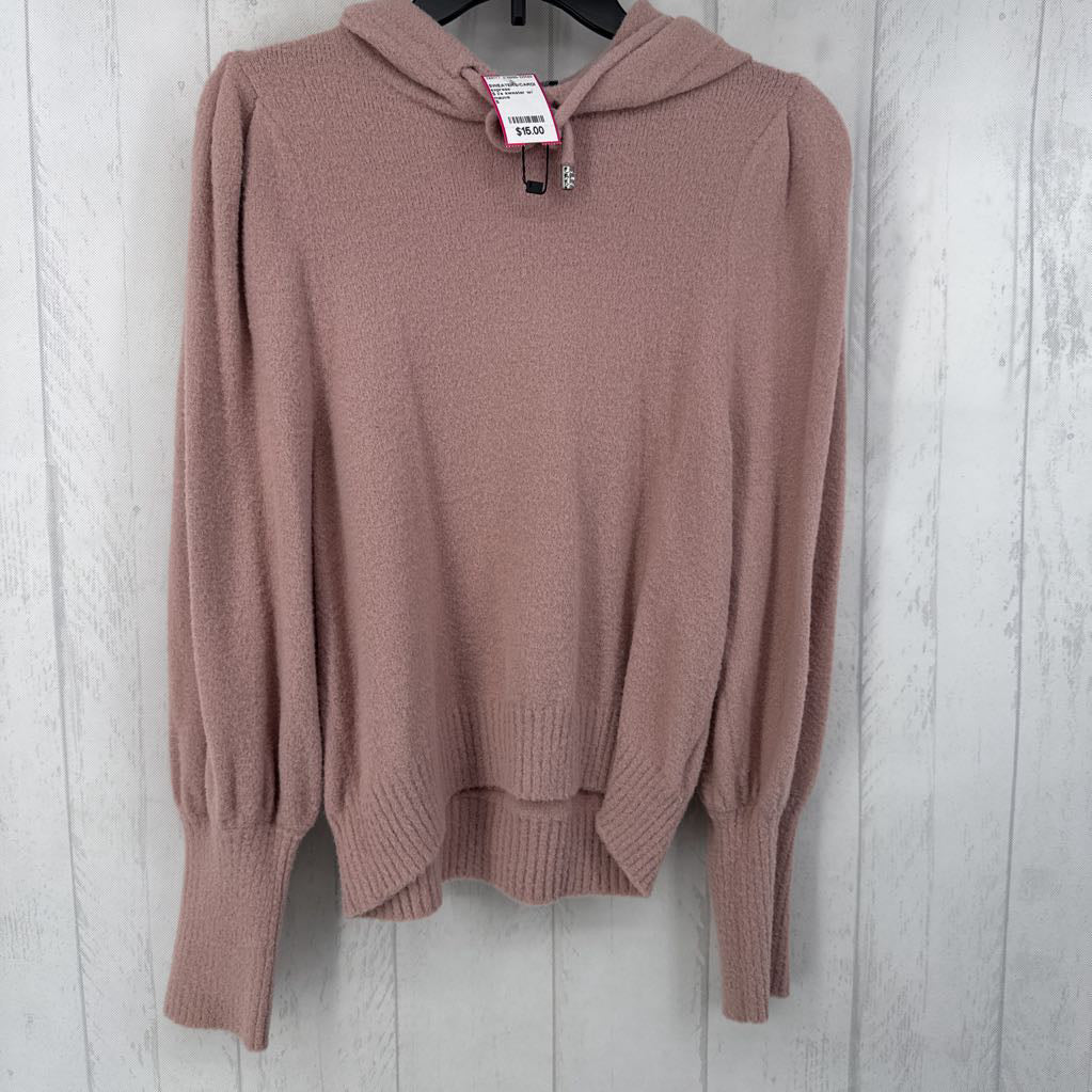 S l/s sweater w/ hood